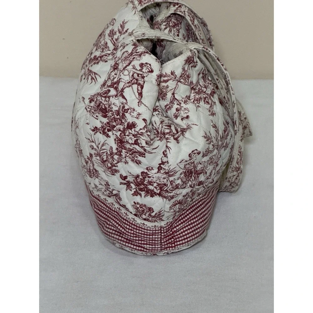 Americana By sharif Quilted Toile Print Handbag Cottagecore French‎ Country